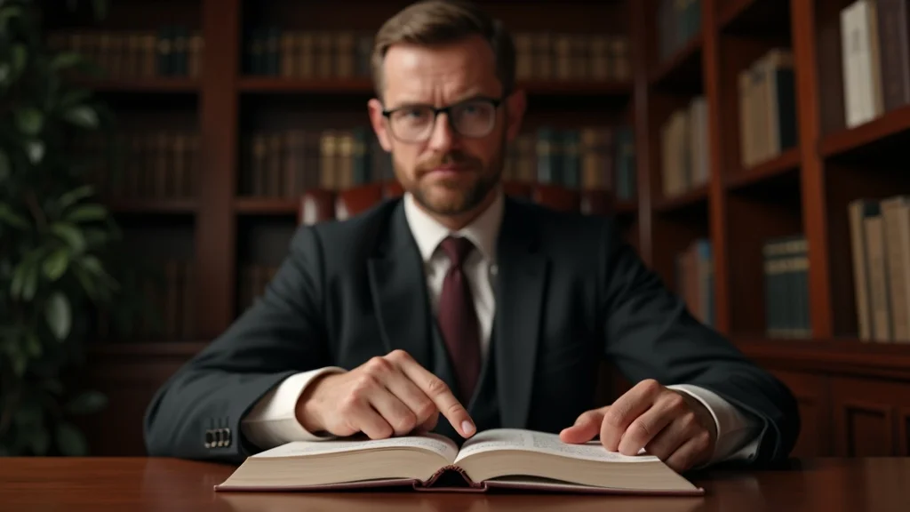 Attorney referencing California State Bar guidelines in a law office