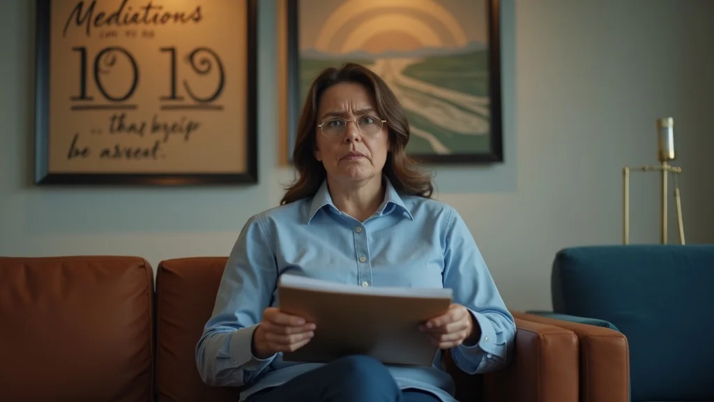 Concerned client waiting before mediation session aware of common mediation mistakes that cost clients thousands