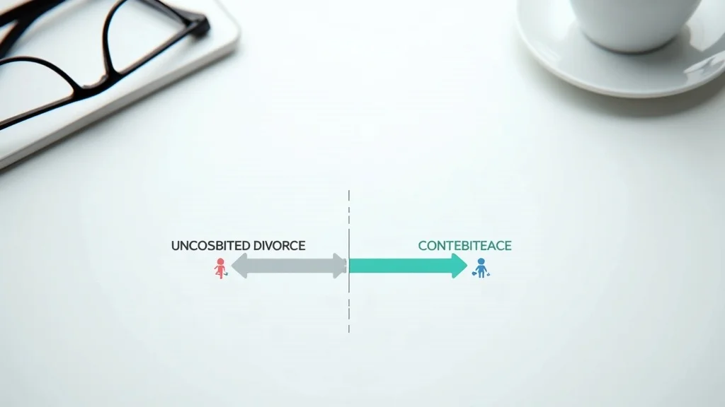 Infographic of uncontested versus contested divorce, showing clear pathways and icons, highlighting options if your spouse refuses to sign divorce papers