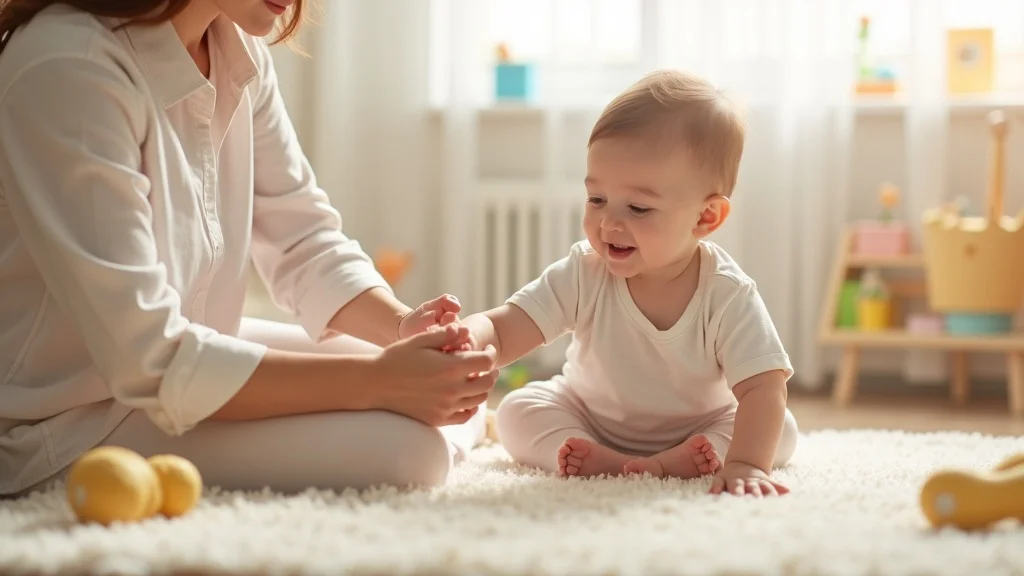 Toddler playing with a single parent in a nursery, showing divorce effect on young children