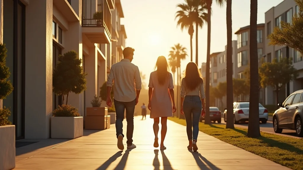 Upscale Los Angeles neighborhood with residents, legal paperwork, and hints of divorce scenario preparation - Hermes Law Group